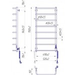 Полотенцесушитель электрический Mario Стандарт-I 1090х530 TR K таймер-регулятор, хром (2.3.0217.10.P)