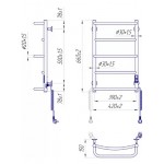 Полотенцесушитель электрический Mario Люкс-I 650х430 TR K таймер-регулятор, хром (2.3.0313.10.P)