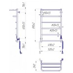 Полотенцесушитель электрический Mario Hotel-I 800х530 TR K таймер-регулятор, хром (2.3.6203.11.P)
