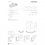 Умывальник накладной из исскуственного камня Marmorin Mono 80х45 см, белый (P_U_595_02_0800)