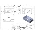 Умывальник накладной Miraggio Copper 400, белый (0000162)