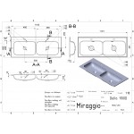 Умывальник накладной Miraggio Della 1100-2, белый (0000168)