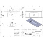 Умывальник накладной Miraggio Della 1100, белый (0000170)