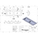 Умывальник накладной Miraggio Della 1200-2, белый (0000172)