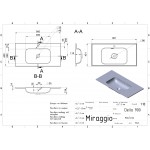 Умывальник накладной Miraggio Della 900, белый (0000182)