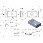 Умывальник подвесной Miraggio Faro R, белый (0000194)