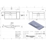 Умывальник накладной Miraggio Sacramento 100x48 см, белый (0000234)