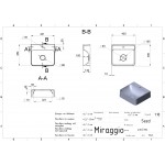 Умывальник накладной Miraggio Seed 43x39 см, белый (0000238)