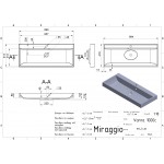 Умывальник накладной Miraggio Varna 1000 100x40 см, белый (0000252)