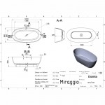 Ванна отдельностоящая Miraggio Estella 168x83 см, белый (0000267)