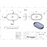 Умивальник накладний Miraggio Marta 750 75x42 см, білий (0000728)