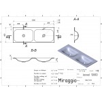 Умывальник накладной Miraggio Jessel 1200-2 120x45 см, белый (0000783)