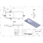 Умывальник накладной Miraggio Jessel 1200 L 120x45 см, белый (0001057)