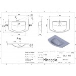 Умивальник накладний Miraggio Dea 800 80x54 см, білий (0001536)