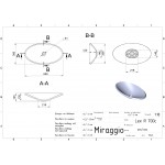 Умывальник накладной Miraggio Lex R 69x38 см, белый (0002012)