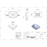 Умывальник накладной Miraggio Lex S 55,5x40 см, белый (0002014)