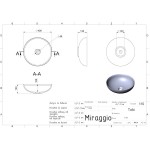 Умывальник накладной Miraggio Tobi 40x40 см, белый (0002699)