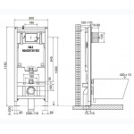 Инсталляция для унитаза Oli 80 с клавишей смыва Iplate, хром (885342)