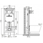 Инсталляция для унитаза Oli 80 с клавишей смыва Iplate, белый (885343)