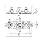 Встроенная часть Paffoni Modular Box для термостатического смесителя для душа на 2 потребителя (MDBOX001)