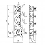 Встроенная часть Paffoni Modular Box для термостатического смесителя для душа на 3 потребителя (MDBOX019)