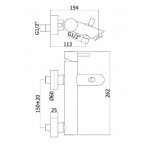 Смеситель для ванны Paffoni Light с душевым гарнитуром, хром (LIG023CR)