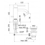 Смеситель для умывальника Paffoni Light, сталь (LIG075ST)