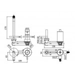 Смеситель для умывальника Paffoni Light 178 мм, черный матовый (LIG105NO70)