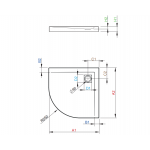 Душевой поддон Radaway Argos A 900x900x55 мм, белый (4AA99-01)