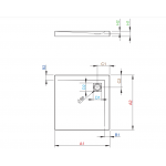 Душовий піддон Radaway Argos C 900x900x55 мм, білий (4AC99-01)