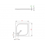 Душевой поддон Radaway Delos C 900x900x50 мм, белый (SDC0909-01)