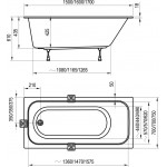 Ванна акрилова Ravak Chrome Slim 160x70 см, білий (C731300000)