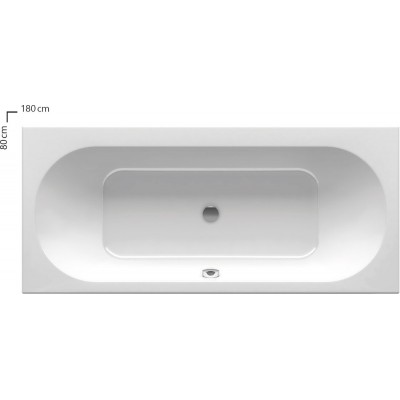 Ванна акриловая Ravak City Slim 180x80 см, белый (C921300000)