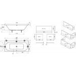 Ванна акрилова Ravak City Slim 180x80 см, білий (C921300000)