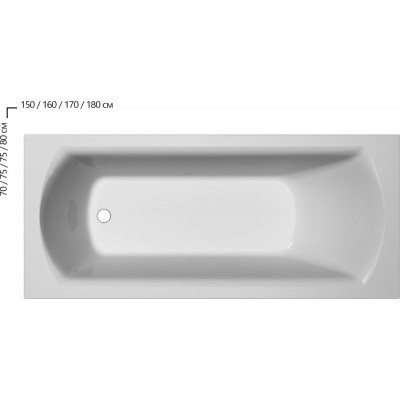 Ванна акриловая Ravak Domino II 150х70 см, белый (XAU0000036)