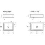 Умывальник на столешницу Ravak Formy 01 600 D 60x39 см, белый (XJL01260000)