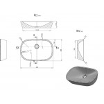 Умывальник на столешницу Ravak Ceramic O 60x40 см, белый (XJX01160001)