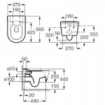 Унитаз подвесной Roca Inspira Round Rimless 56х37, белый (A346527000)