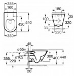 Унитаз подвесной Roca Gap Round Rimless с крышкой, белый (A34H0N8000)