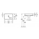 Умывальник на столешницу Villeroy & Boch Venticello 55х36 см, белый (41135501)