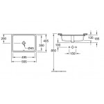 Умивальник вбудований Villeroy&Boch Tube, 55х40 см, альпійський білий (41525001)