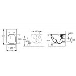 Унитаз подвесной Villeroy&Boch Venticello DirectFlush 37,5 x 56 см с крышкой, белый (4611R001+8M22S101)