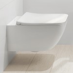 Унитаз подвесной Villeroy&Boch Venticello DirectFlush 37,5 x 56 см с крышкой, белый (4611R001+8M22S101)