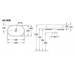 Умывальник на столешницу Villeroy & Boch Collaro 56х36 см, белый (4A195601)