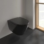 Унитаз подвесной с крышкой Villeroy&Boch Subway 2.0 CeramicPlus, Ebony (5614R0S5+8M42S1S5)