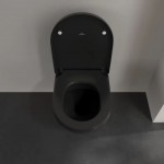 Унитаз подвесной с крышкой Villeroy&Boch Subway 2.0 CeramicPlus, Ebony (5614R0S5+8M42S1S5)