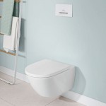 Унитаз подвесной с крышкой Villeroy&Boch Subway 2.0 CeramicPlus, Stone White (5614R0RW+8M42S1RW)