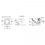 Унитаз подвесной Villeroy & Boch Architectura TwistFlush без ободка с крышкой Soft Closing, белый (5684CL01)