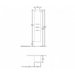 Пенал подвесной Villeroy & Boch Sentique, 350х370х1760 мм, вяз импрессо (A85700PN)