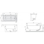 Ванна акриловая Villeroy & Boch O.Novo Solo 170х75 см, белый (UBA170CAS2V-01)